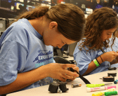 girls working on unidentified STEM project